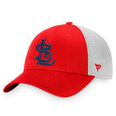 Red/White St. Louis Cardinals Fanatics Cooperstown Collection Core Trucker Snapback Hat