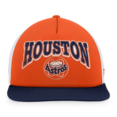 Orange/Navy Houston Astros Fanatics Heritage Foam Front Trucker Snapback Hat
