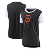 Black San Francisco Giants Nike Women's Local Touch Fashion Top