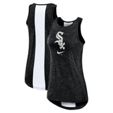 Black Chicago White Sox Nike Women's Dri-FIT Performance Right Mix High Neck Tank Top