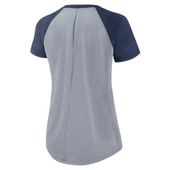 Heather Gray Tampa Bay Rays Nike Women's Summer Breeze Raglan Fashion T-Shirt