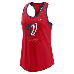 Red Washington Nationals Nike Women's Tech Tri-Blend Tank Top