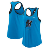 Blue Miami Marlins Nike Women's Tech Tri-Blend Tank Top