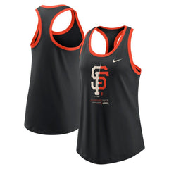 Black San Francisco Giants Nike Women's Tech Tri-Blend Tank Top