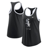 Black Chicago White Sox Nike Women's Tech Tri-Blend Tank Top
