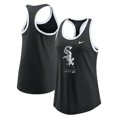 Black Chicago White Sox Nike Women's Tech Tri-Blend Tank Top