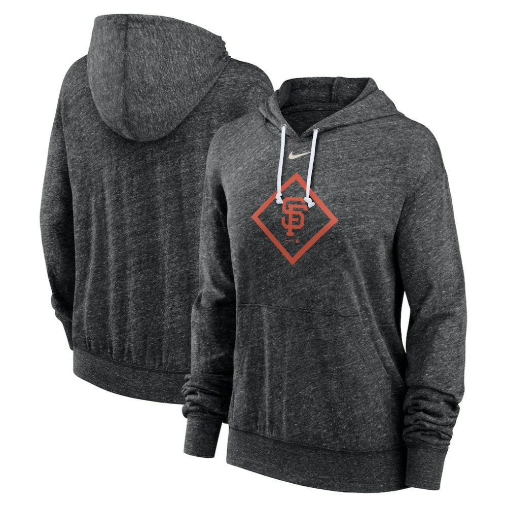 Black San Francisco Giants Nike Women's Diamond Icon Gym Vintage Lightweight Hooded Top