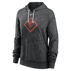Black San Francisco Giants Nike Women's Diamond Icon Gym Vintage Lightweight Hooded Top