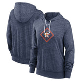 Navy Houston Astros Nike Women's Diamond Icon Gym Vintage Lightweight Hooded Top