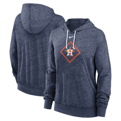 Navy Houston Astros Nike Women's Diamond Icon Gym Vintage Lightweight Hooded Top