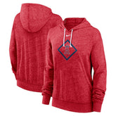 Red Los Angeles Angels Nike Women's Diamond Icon Gym Vintage Lightweight Hooded Top