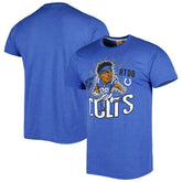 Jonathan Taylor Homage Unisex Caricature Player Tri-Blend T-Shirt - Indianapolis Colts T-shirts