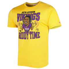 Justin Jefferson Homage Unisex Caricature Player Tri-Blend T-Shirt - Minnesota Vikings T-shirts
