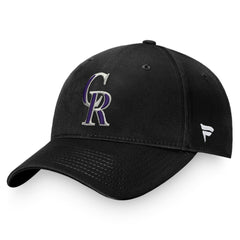 Black Colorado Rockies Fanatics Core Adjustable Hat