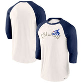 White/Navy Chicago White Sox Fanatics Backdoor Slider Raglan 3/4-Sleeve T-Shirt