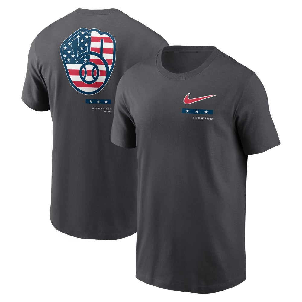Anthracite Milwaukee Brewers Nike Americana T-Shirt