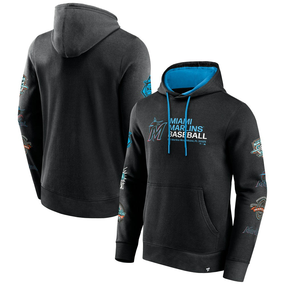 Black Miami Marlins Fanatics Extra Innings Hoodie