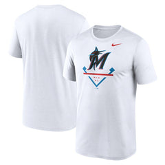 White Miami Marlins Nike Icon Legend Dri-FIT T-Shirt