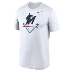 White Miami Marlins Nike Icon Legend Dri-FIT T-Shirt