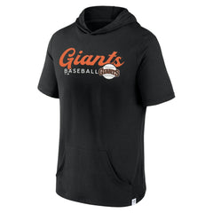 Black San Francisco Giants Fanatics Offensive Strategy Short Sleeve Pullover Hoodie