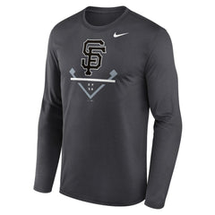 Anthracite San Francisco Giants Nike Icon Legend Performance Long Sleeve T-Shirt