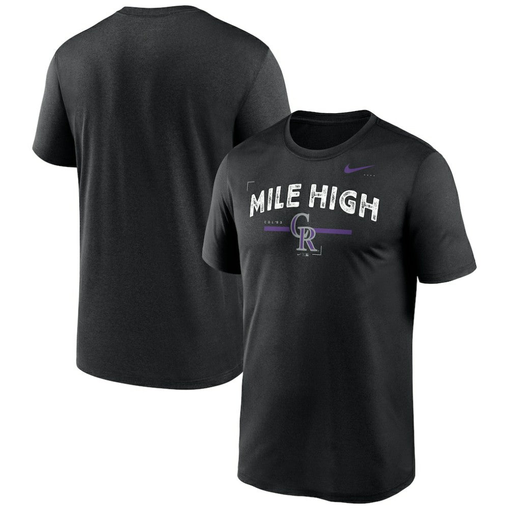 Black Colorado Rockies Nike Local Legend Practice Performace T-Shirt