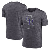 Black Colorado Rockies Nike Logo Velocity Performance T-Shirt