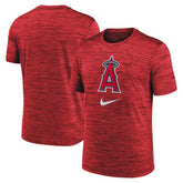 Red Los Angeles Angels Nike Logo Velocity Performance T-Shirt