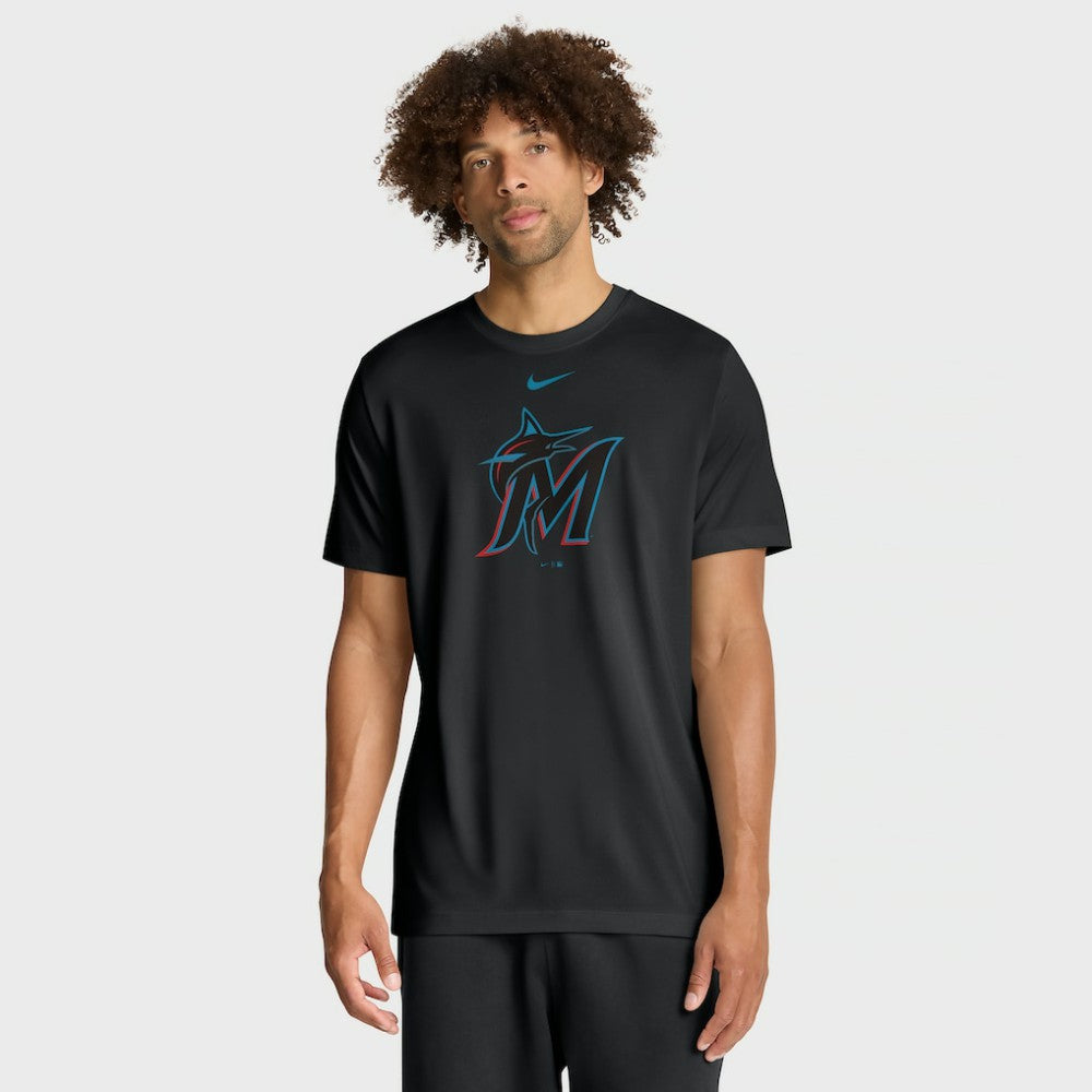 Black Miami Marlins Nike New Legend Dri-FIT T-Shirt