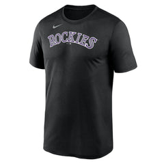 Black Colorado Rockies Nike New Legend Wordmark Dri-FIT T-Shirt