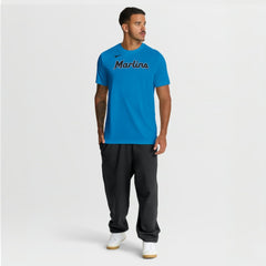 Light Blue Miami Marlins Nike New Legend Wordmark Dri-FIT T-Shirt