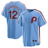 Light Blue Kyle Schwarber Philadelphia Phillies Nike Alternate, 1st Replica Jersey