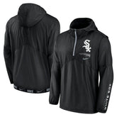 Black Chicago White Sox Nike Authentic Night Game Performance Half-Zip Windbreaker