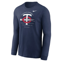 Navy Minnesota Twins Nike Over Arch Performance Long Sleeve T-Shirt