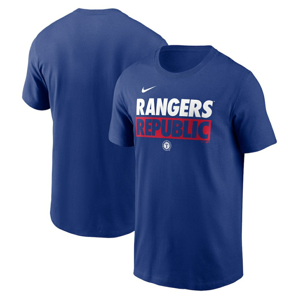 Royal Texas Rangers Nike Rally Rule T-Shirt