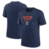 Navy Detroit Tigers Nike Rewind Retro Tri-Blend T-Shirt