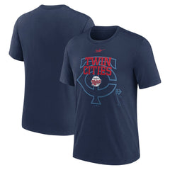 Navy Minnesota Twins Nike Rewind Retro Tri-Blend T-Shirt