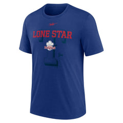 Royal Texas Rangers Nike Rewind Retro Tri-Blend T-Shirt