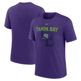 Purple Tampa Bay Rays Nike Rewind Retro Tri-Blend T-Shirt