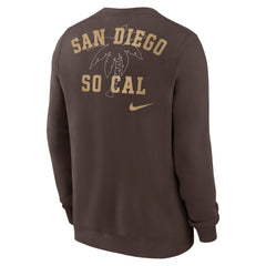 Brown San Diego Padres Nike Statement Ball Game Fleece Pullover Sweatshirt