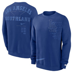 Royal Los Angeles Dodgers Nike Statement Ball Game Fleece Pullover Sweatshirt