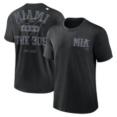 Black Miami Marlins Nike Statement Game Over T-Shirt