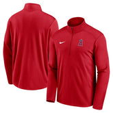 Red Los Angeles Angels Nike Agility Pacer Lightweight Performance Half-Zip Top