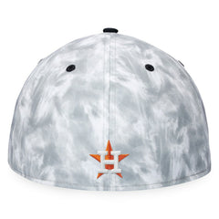 Black/White Houston Astros Fanatics Smoke Dye Fitted Hat