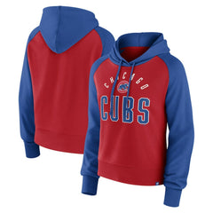 Royal/Red Chicago Cubs Fanatics Women's Pop Fly Pullover Hoodie