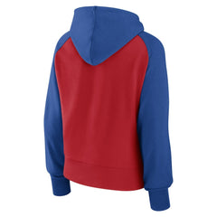 Royal/Red Chicago Cubs Fanatics Women's Pop Fly Pullover Hoodie