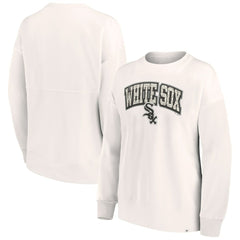 Cream Chicago White Sox Fanatics Women's Leopard Pullover Sweatshirt