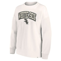 Cream Chicago White Sox Fanatics Women's Leopard Pullover Sweatshirt