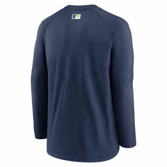 Navy Milwaukee Brewers Nike Authentic Collection Logo Performance Long Sleeve T-Shirt