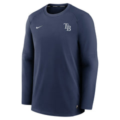 Navy Tampa Bay Rays Nike Authentic Collection Logo Performance Long Sleeve T-Shirt